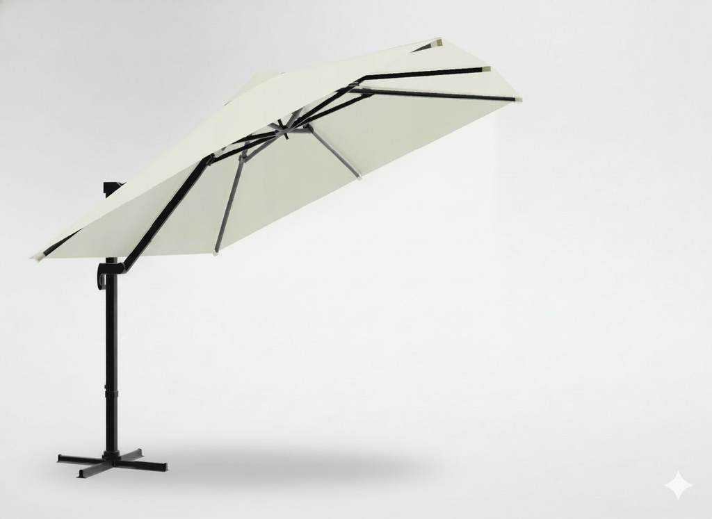 Parasol de jardin « ROMA » 3 x 4 m avec housse
