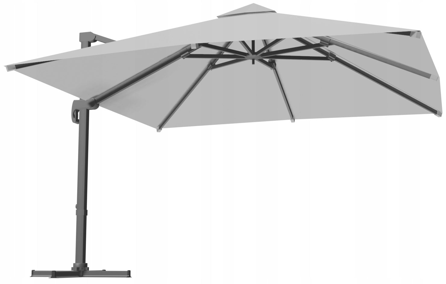Parasol de jardin « ROMA » 3 x 4 m avec housse